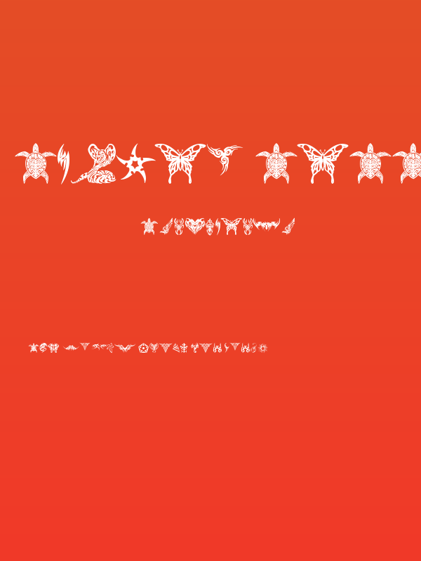 tribal tattoo font Poster