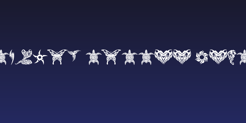 tribal tattoo font Social Header