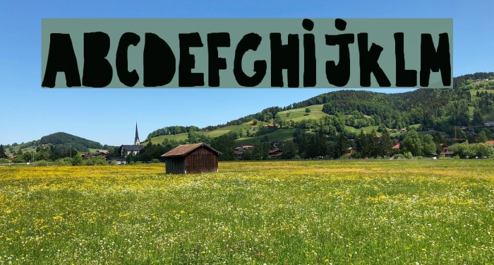 trouble-closebold Font examples