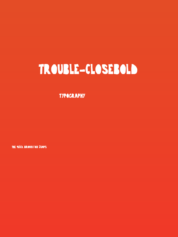 trouble-closebold Poster