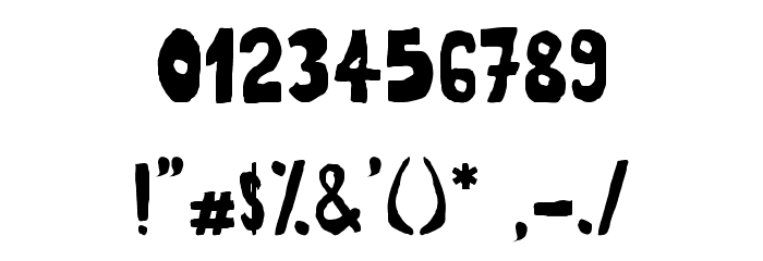 trouble Font OTHER CHARS