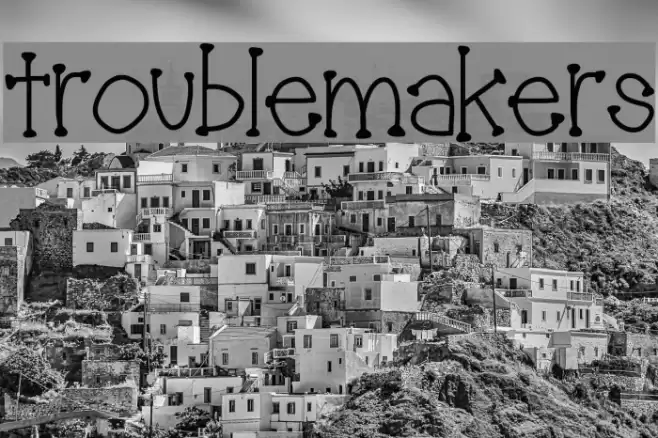 troublemakers Font examples