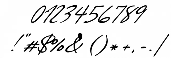 trueblue Font OTHER CHARS