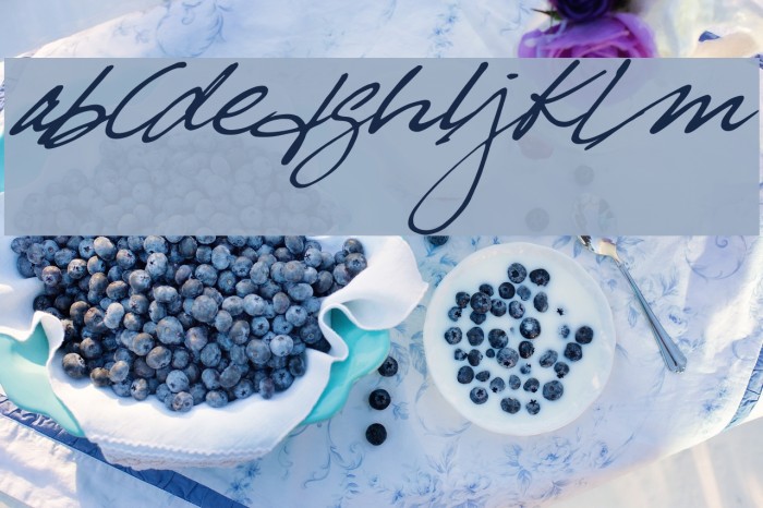trueblue Font examples