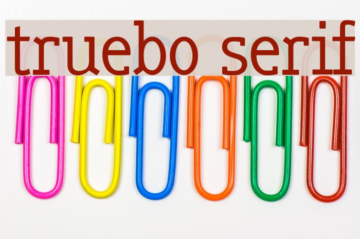 truebo serif Font examples