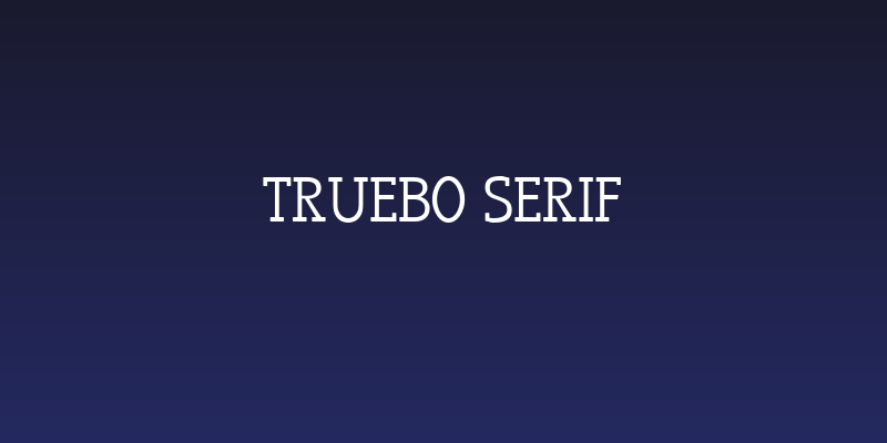 truebo serif Social Header
