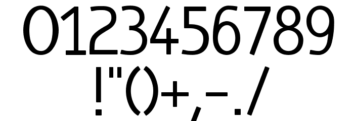 truebo Font OTHER CHARS