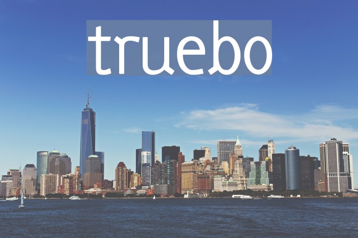 truebo Font examples