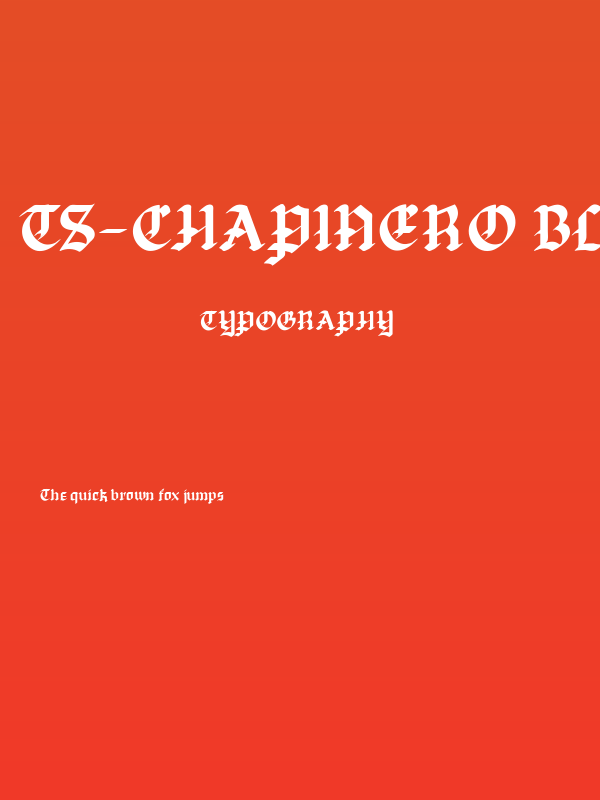 TS-Chapinero Blackletter Poster