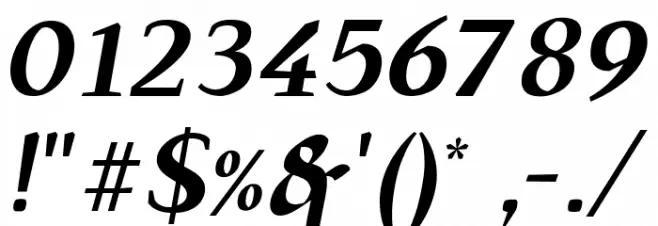 TS-Chapinero Serif Medium Italic Font OTHER CHARS