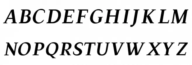 TS-Chapinero Serif Medium Italic Schriftart Groß