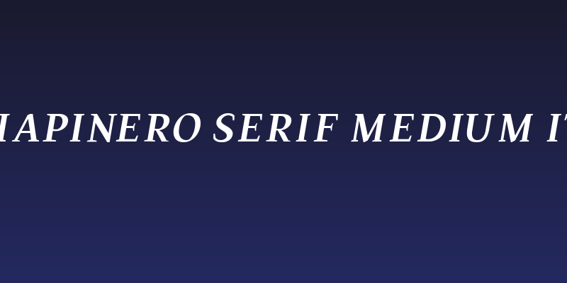 TS-Chapinero Serif Medium Italic Social Header