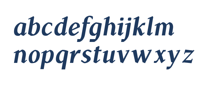 TS-Chapinero Serif Medium Italic Lowercase