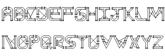TS PipeStruct Plus Regular Font LOWERCASE