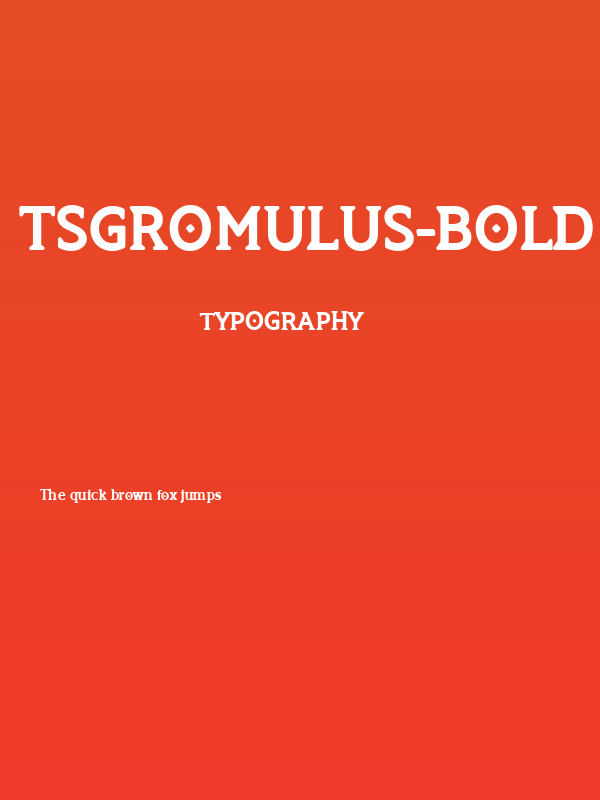 TSGRomulus-Bold Poster