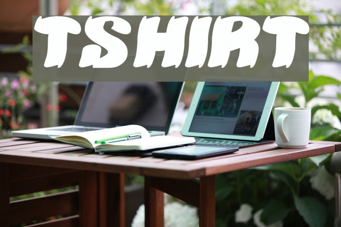 TSHIRT Font examples