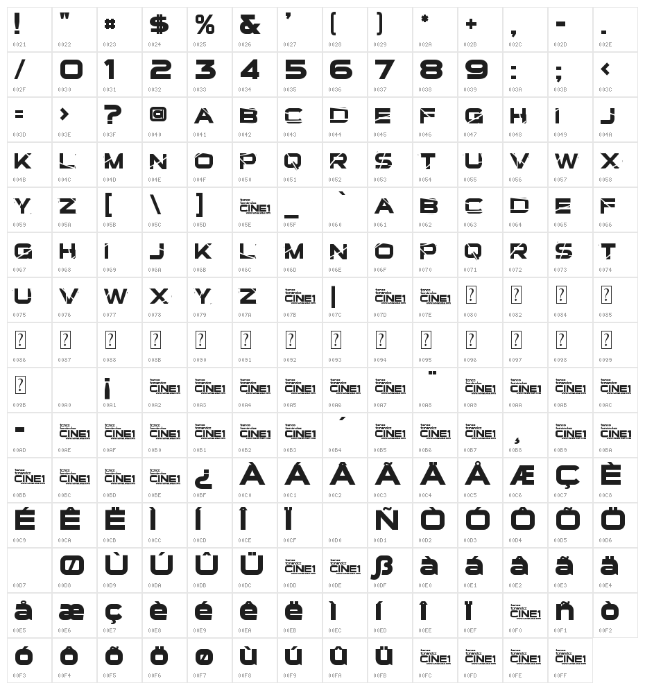 TSalvacion Character Map