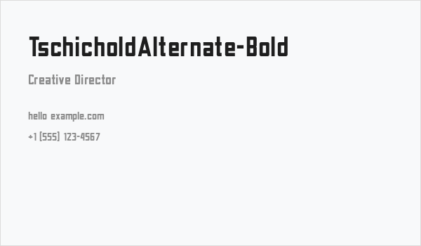 TschicholdAlternate-Bold Business Card