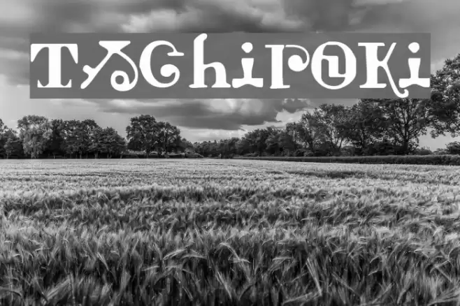 Tschiroki Font examples