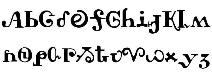 Tschiroki Font LOWERCASE