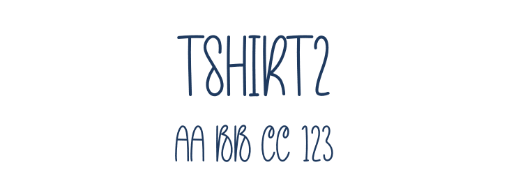 Tshirt2 Font Preview