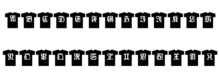 TshirtsForFrax! Font LOWERCASE