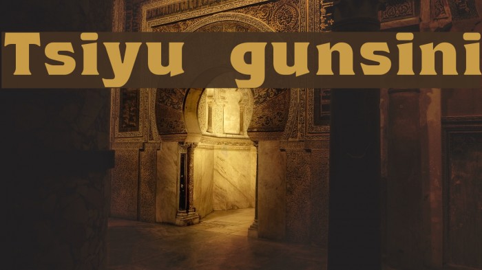 Tsiyu gunsini Font examples