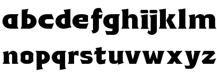 Tsiyu gunsini Font LOWERCASE