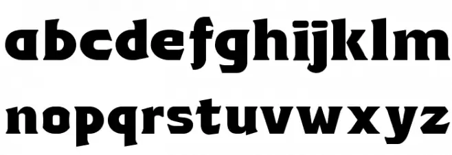 Tsiyu gunsini Font LOWERCASE