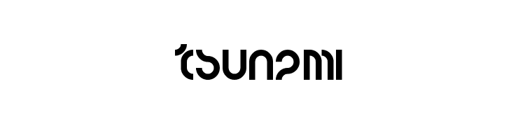 tsunami Schriftart