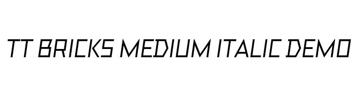 TT Bricks Medium Italic DEMO  baixar fontes gratis