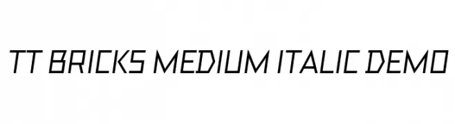 TT Bricks Medium Italic DEMO  تنزيل الخطوط