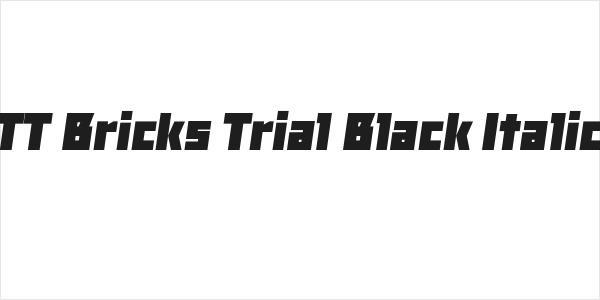 TT Bricks Trial Black Italic Logo