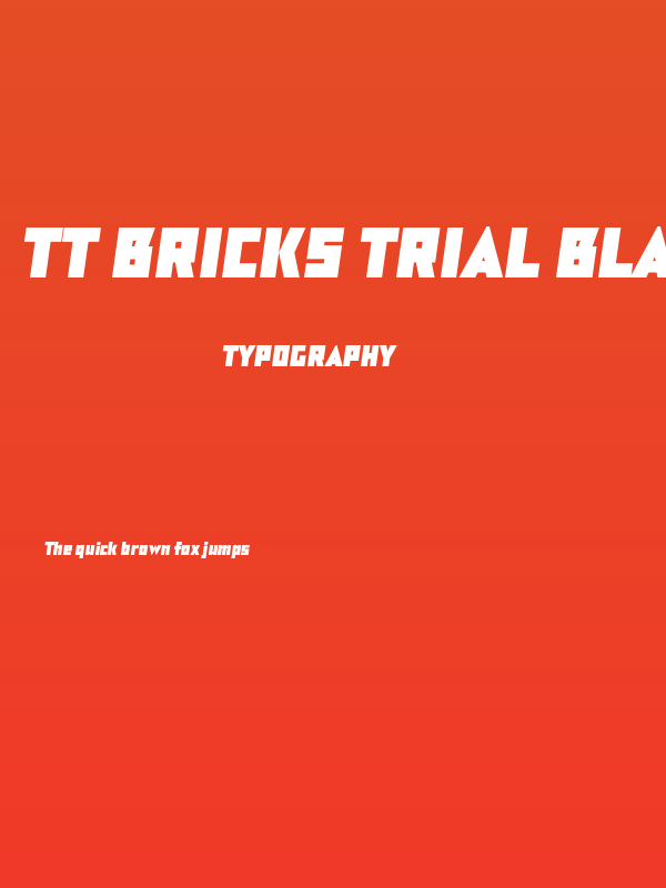 TT Bricks Trial Black Italic Poster