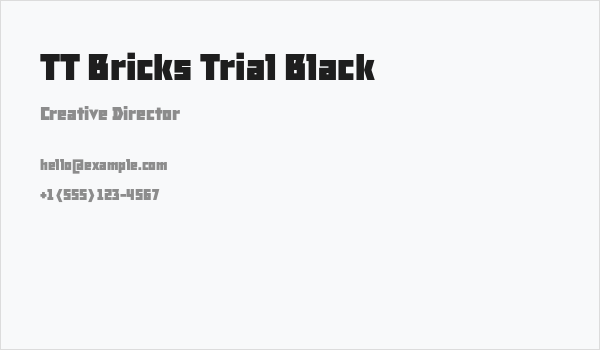 TT Bricks Trial Black Business Card