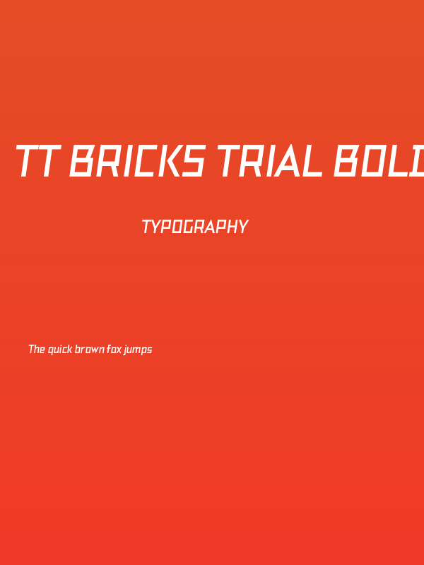 TT Bricks Trial Bold Italic Poster