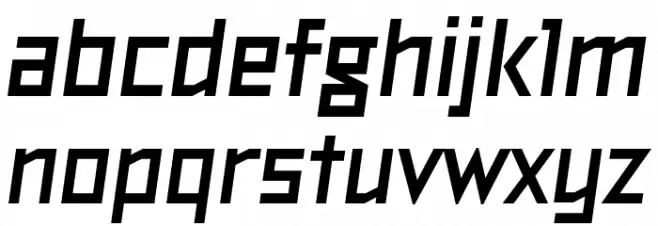 TT Bricks Trial Bold Italic Font Litere mici