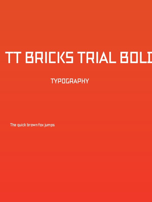 TT Bricks Trial Bold Poster