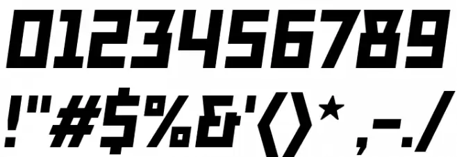 TT Bricks Trial Extrabold Italic Polices AUTRES CHARS