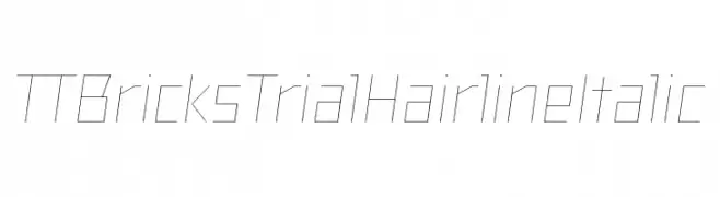 TT Bricks Trial Hairline Italic  لخطوط تنزيل