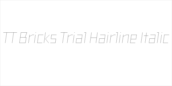 TT Bricks Trial Hairline Italic Logo
