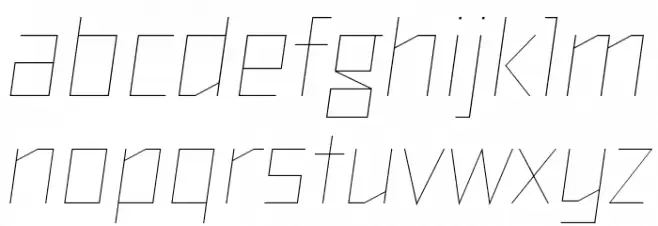 TT Bricks Trial Hairline Italic Fuentes MINÚSCULAS