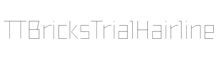 TT Bricks Trial Hairline  नि: शुल्क फ़ॉन्ट्स डाउनलोड