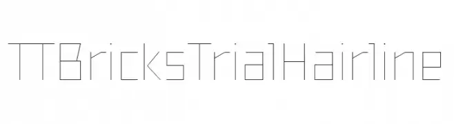 TT Bricks Trial Hairline  Fuentes Gratis Descargar
