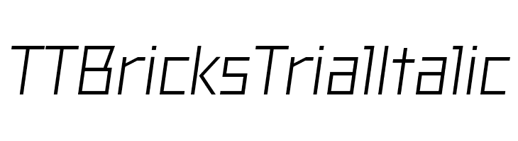 TT Bricks Trial Italic Font