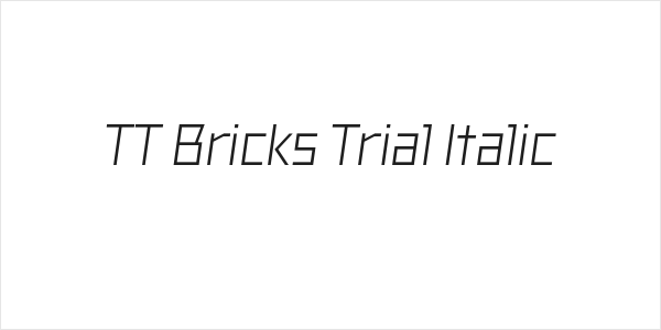 TT Bricks Trial Italic Logo