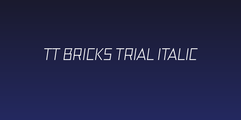 TT Bricks Trial Italic Social Header