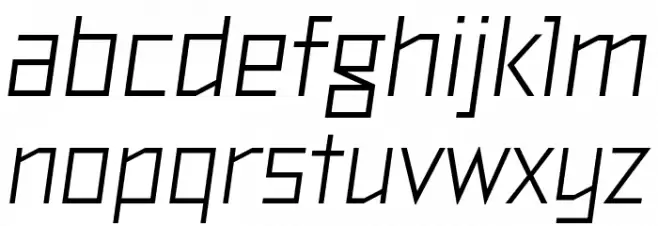 TT Bricks Trial Italic Font Litere mici