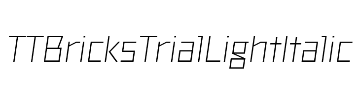 TT Bricks Trial Light Italic  لخطوط تنزيل