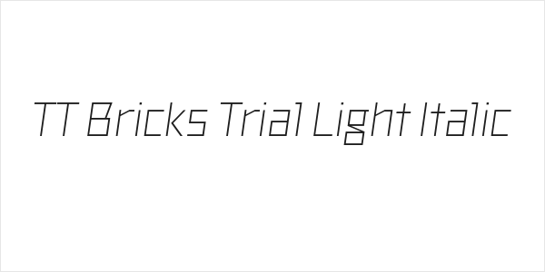 TT Bricks Trial Light Italic Logo